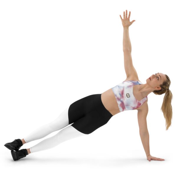 All-Over Print Recycled Longline Sports Bra Celestial Cloud