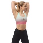 All-Over Print Recycled Longline Sports Bra Mint Rose