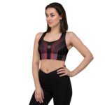 All-Over Print Recycled Longline Sports Bra Vortex Pulse