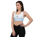 All-Over Print Recycled Longline Sports Bra Crystal Sky