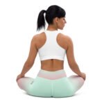 All-Over Print Yoga Leggings Mint Rose