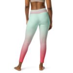 All-Over Print Yoga Leggings Mint Rose