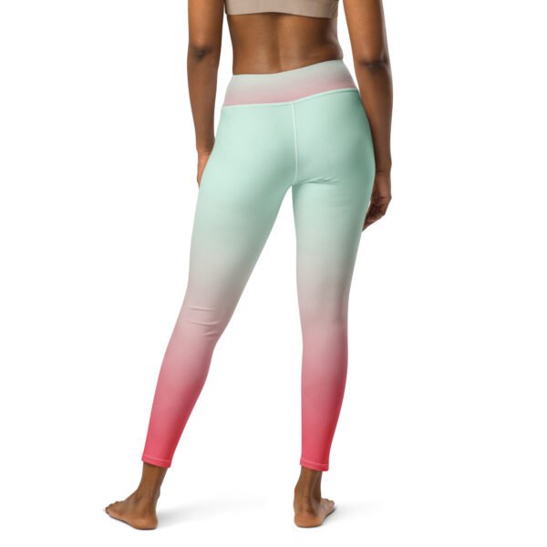 All-Over Print Yoga Leggings Mint Rose