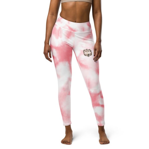 All-Over Print Yoga Leggings Pink Dawn