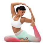 All-Over Print Yoga Leggings Mint Rose