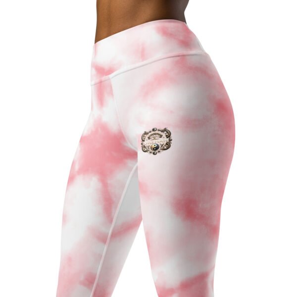 All-Over Print Yoga Leggings Pink Dawn