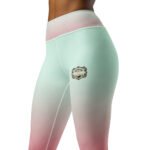 All-Over Print Yoga Leggings Mint Rose