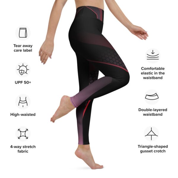 All-Over Print Yoga Leggings Vortex Pulse