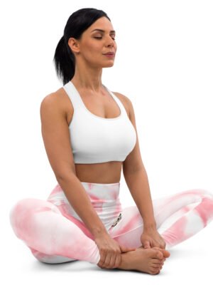 All-Over Print Yoga Leggings Pink Dawn