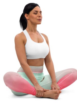 All-Over Print Yoga Leggings Mint Rose